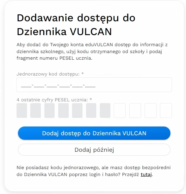 dodawanie dostępu eduvulcan